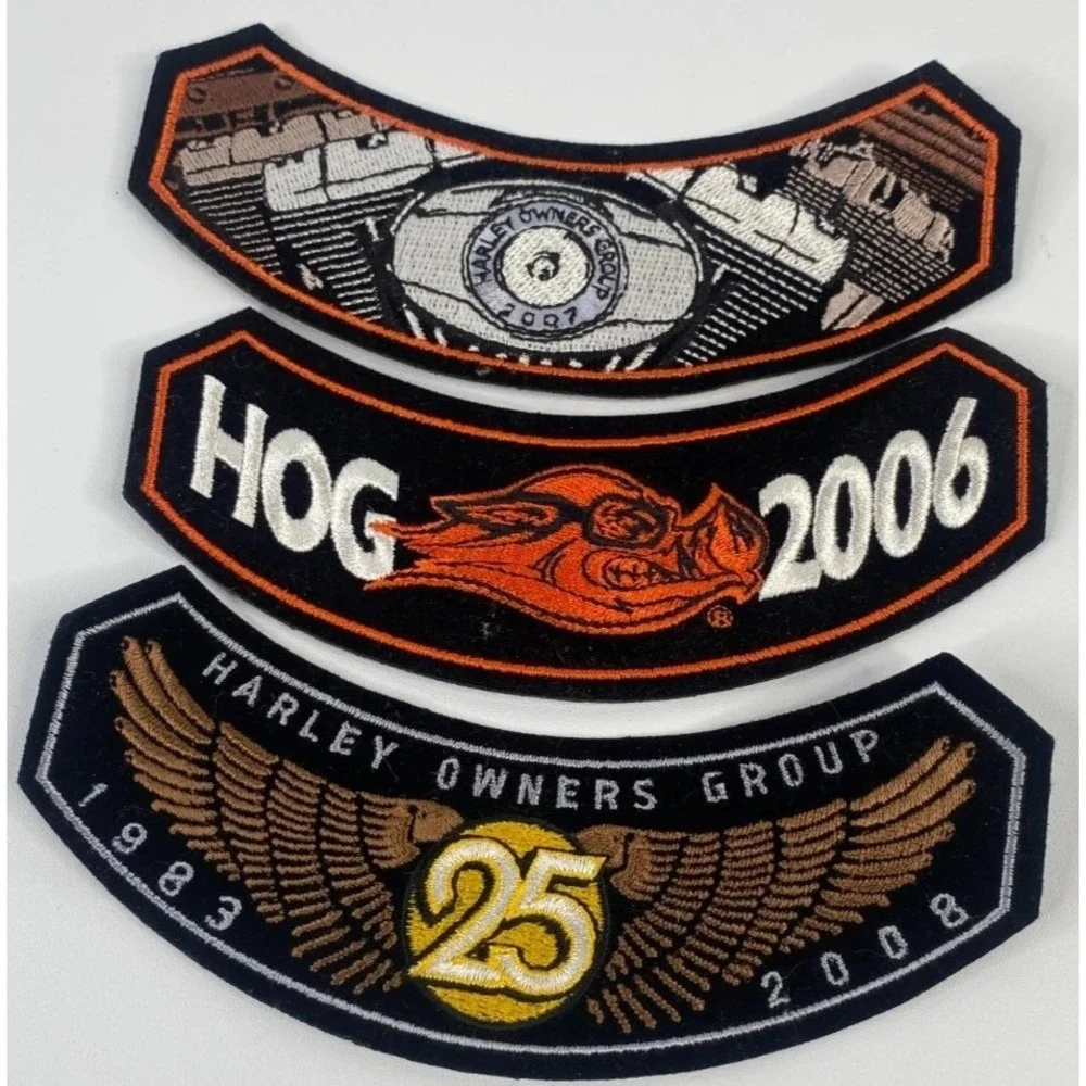 Harley-Davidson Boots Wallet Patches Mens 9 Black Good Engineer Biker Bundle